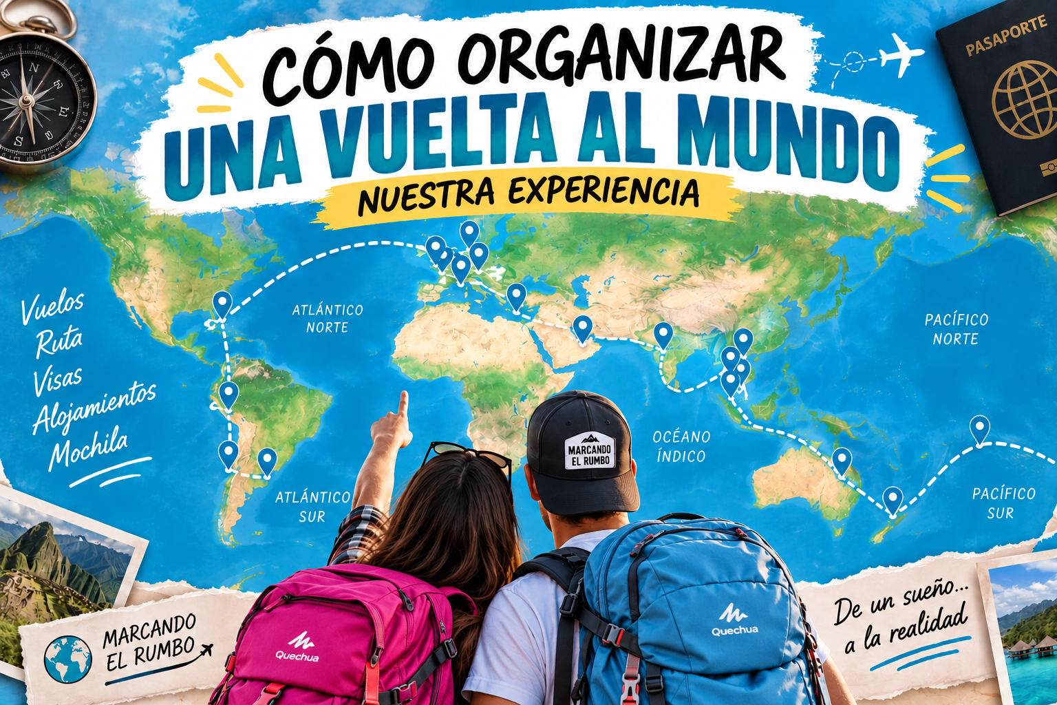 Cómo organizar una vuelta al mundo: mapa de nuestra ruta y planificación